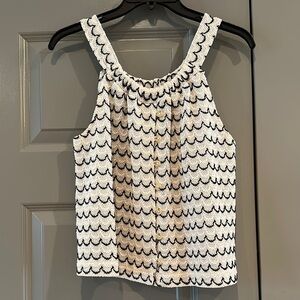 Madewell Black and White Boxy Tank Top